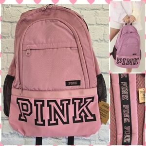 PINK Victoria's Secret Rose Collegiate Backpack Logo Full Size Bag Limited New